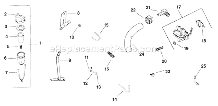 Page P Diagram and Parts List for  Kohler Engine