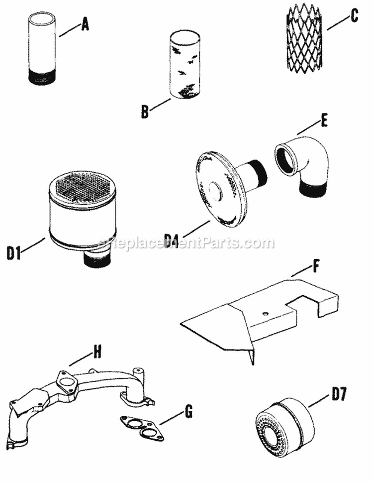 Page R Diagram and Parts List for  Kohler Engine