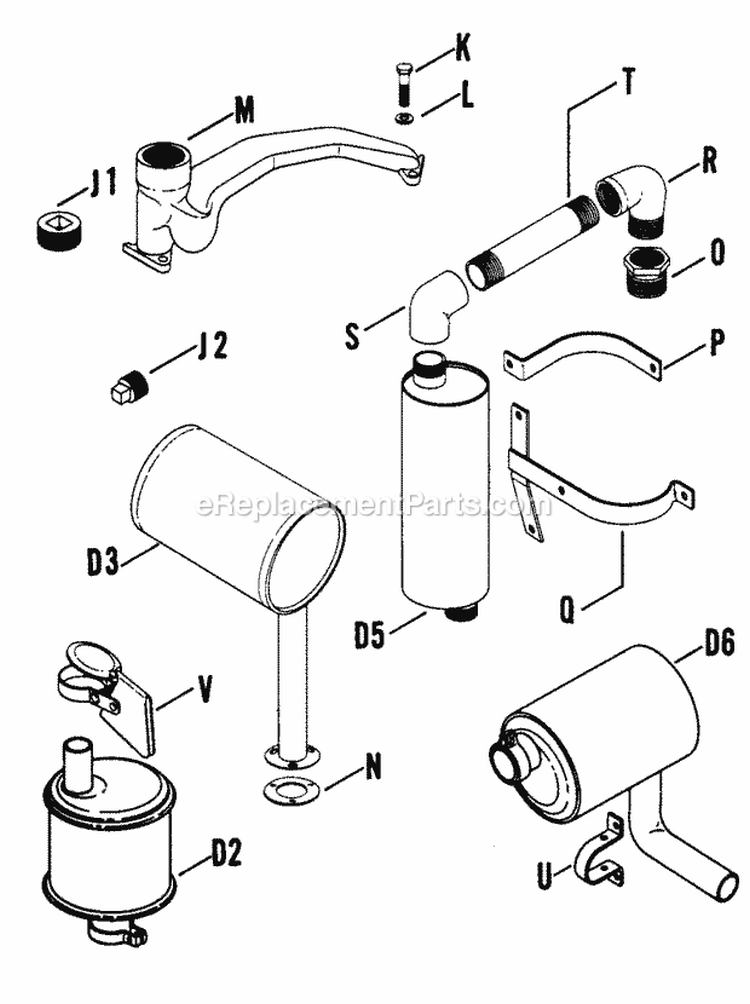 Page S Diagram and Parts List for  Kohler Engine