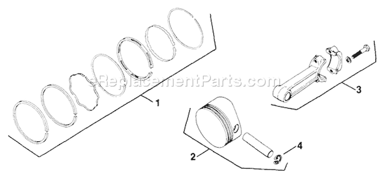 Page P Diagram and Parts List for  Kohler Engine