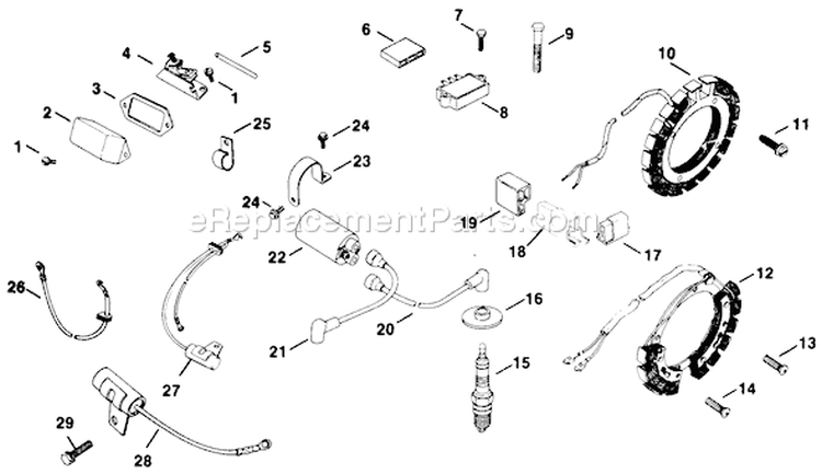 Page O Diagram and Parts List for II-24334 Kohler Engine