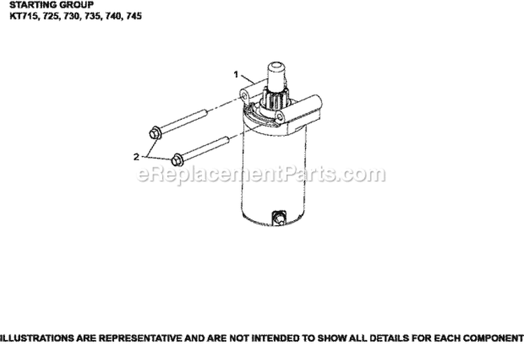 Page L Diagram and Parts List for  Kohler Engine