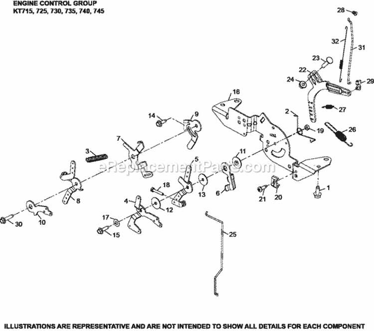 Page G Diagram and Parts List for  Kohler Engine