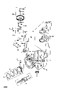 Crankcase Diagram and Parts List for SV600S-0010  Kohler Engine