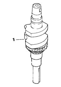 Crankshaft Diagram and Parts List for  Kohler Engine
