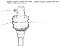 Crankshaft Diagram and Parts List for 9900001-9999999 - 1999 Kohler Lawn Tractor