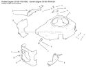 Blower Housing & Baffles Diagram and Parts List for 9900001-9999999 - 1999 Kohler Lawn Tractor