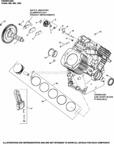 Crankcase_Group2-62-12_Ch940-1000 Diagram and Parts List for  Kohler Engine