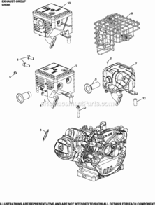 Exhaust_Group_Ch395-3128_Ch395 Diagram and Parts List for  Kohler Engine