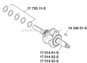 Crankshaft Group Diagram and Parts List for  Kohler Engine