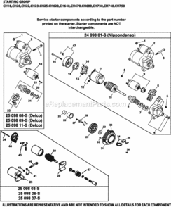 Starting_Group_7-24-5_Ch18-750 Diagram and Parts List for  Kohler Engine