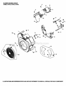 Blower_Housing_Group_6-24-547_Ch682-752 Diagram and Parts List for  Kohler Engine