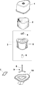 Page A Diagram and Parts List for  Kohler Engine