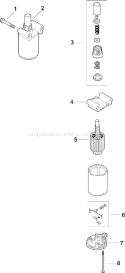 Page M Diagram and Parts List for  Kohler Engine