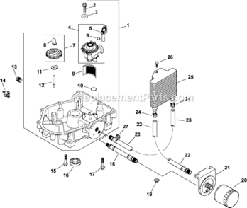 Page K Diagram and Parts List for  Kohler Engine