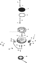 Page P Diagram and Parts List for  Kohler Engine