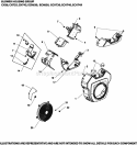 Page B Diagram and Parts List for  Kohler Engine