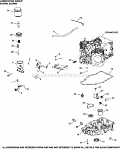 Lubrication_Group_3-62-27_Ecv940-980 Diagram and Parts List for  Kohler Engine