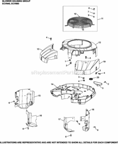 Blower_Housing_Group_6-62-21_Ecv940-980 Diagram and Parts List for  Kohler Engine
