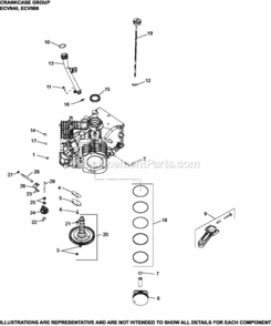 Crankcase_Group_2-62-10_Ecv940-980 Diagram and Parts List for  Kohler Engine