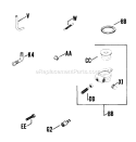 Page K Diagram and Parts List for  Kohler Engine