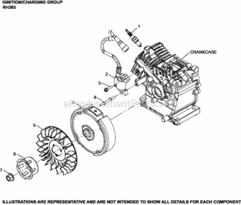 Ignition_Group_Rh265-3103_Rh265 Diagram and Parts List for  Kohler Engine