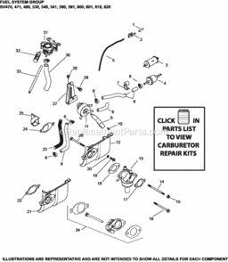 Fuel_System_Group_8-20-200_Sv470-620 Diagram and Parts List for  Kohler Engine