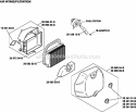 Page B Diagram and Parts List for  Kohler Engine