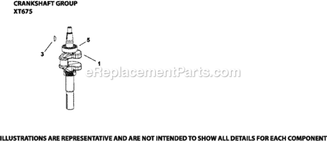 Crankshaft_Group_Xt675-2070_Xt675 Diagram and Parts List for  Kohler Engine