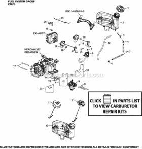 Fuel_System_Group_Xt675-2070_Xt675 Diagram and Parts List for  Kohler Engine