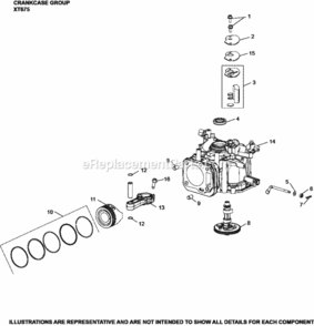Crankcase_Group_Xt675-3076_Xt675 Diagram and Parts List for  Kohler Engine