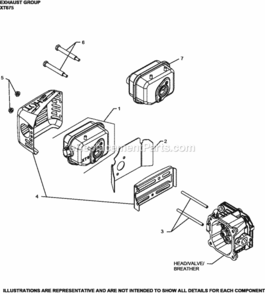 Exhaust_Group_Xt675-3076_Xt675 Diagram and Parts List for  Kohler Engine