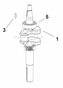 Crankshaft Group Diagram and Parts List for  Kohler Engine