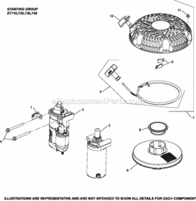 Starting_Group_7-32-11_Zt Diagram and Parts List for  Kohler Engine