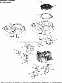 Blower_Housing_Group_6-32-26_Zt Diagram and Parts List for  Kohler Engine