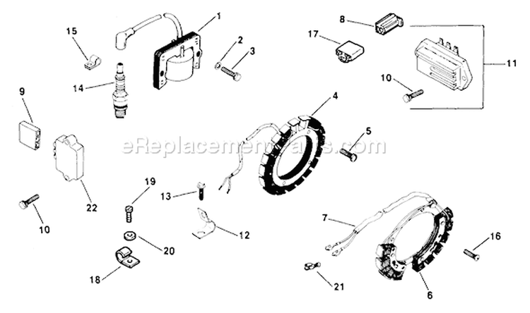 Page R Diagram and Parts List for  Kohler Engine