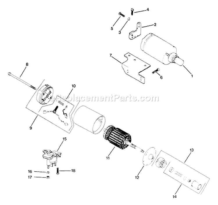 Page J Diagram and Parts List for  Kohler Engine