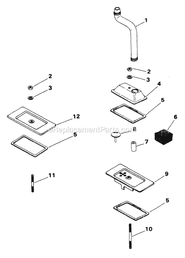 Page B Diagram and Parts List for  Kohler Engine