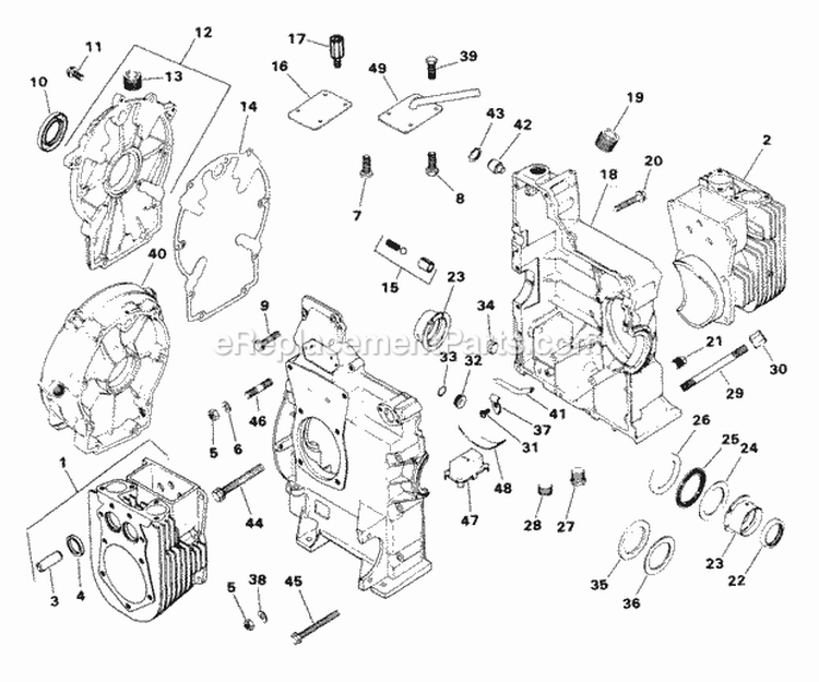 Page E Diagram and Parts List for  Kohler Engine