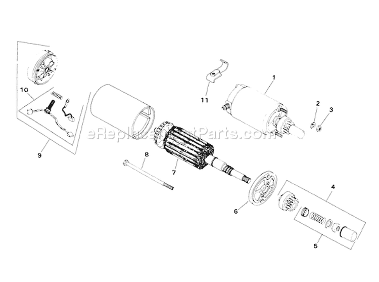 Page J Diagram and Parts List for  Kohler Engine