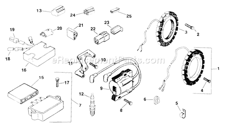 Page O Diagram and Parts List for  Kohler Engine