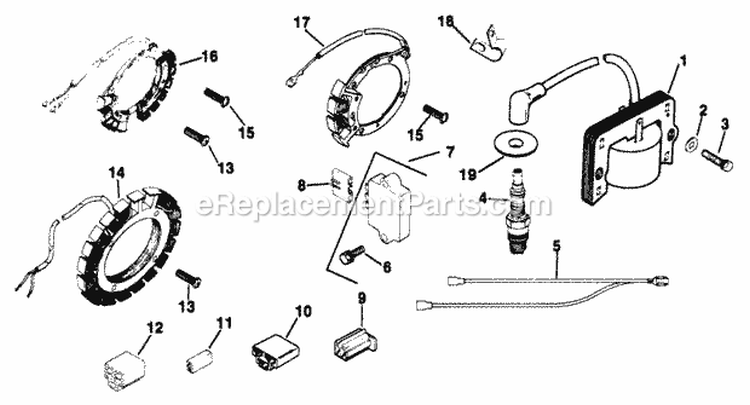 Page P Diagram and Parts List for  Kohler Engine