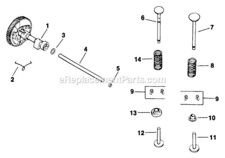 Page D Diagram and Parts List for  Kohler Engine