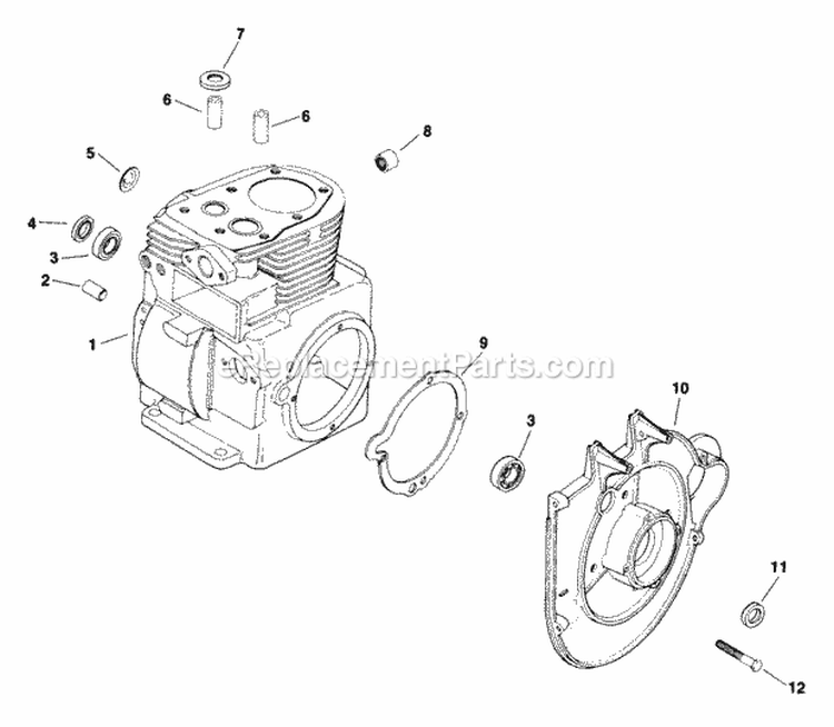 Page F Diagram and Parts List for  Kohler Engine