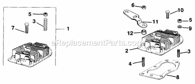 Page H Diagram and Parts List for  Kohler Engine