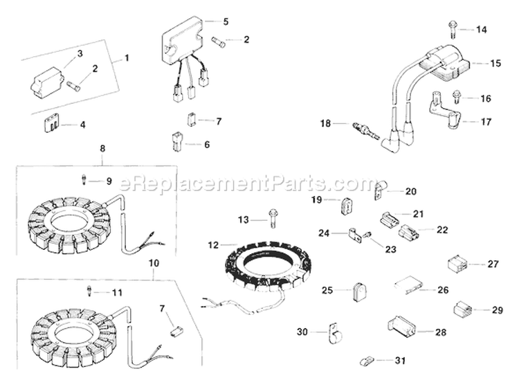Page O Diagram and Parts List for  Kohler Engine