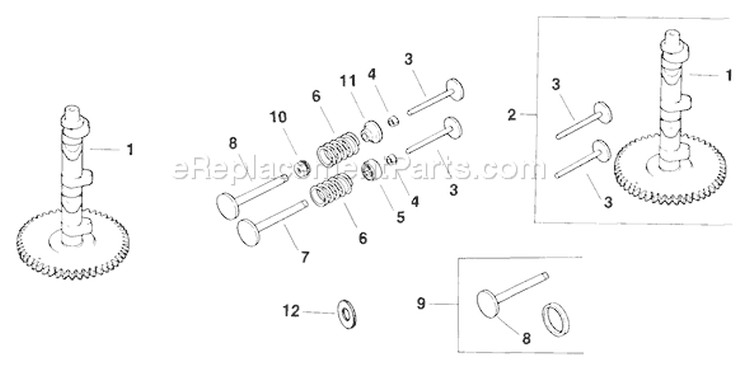 Page D Diagram and Parts List for  Kohler Engine