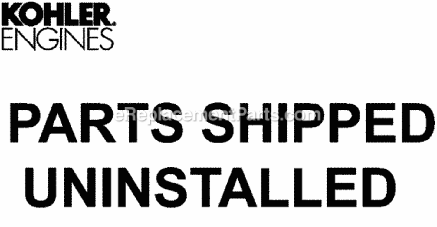 Accessories Diagram and Parts List for  Kohler Engine