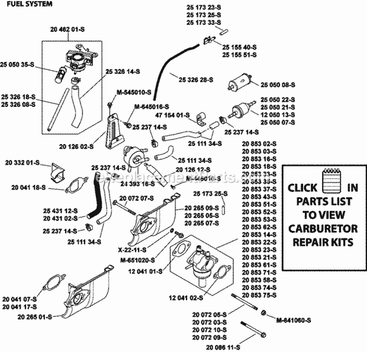 Page I Diagram and Parts List for  Kohler Engine