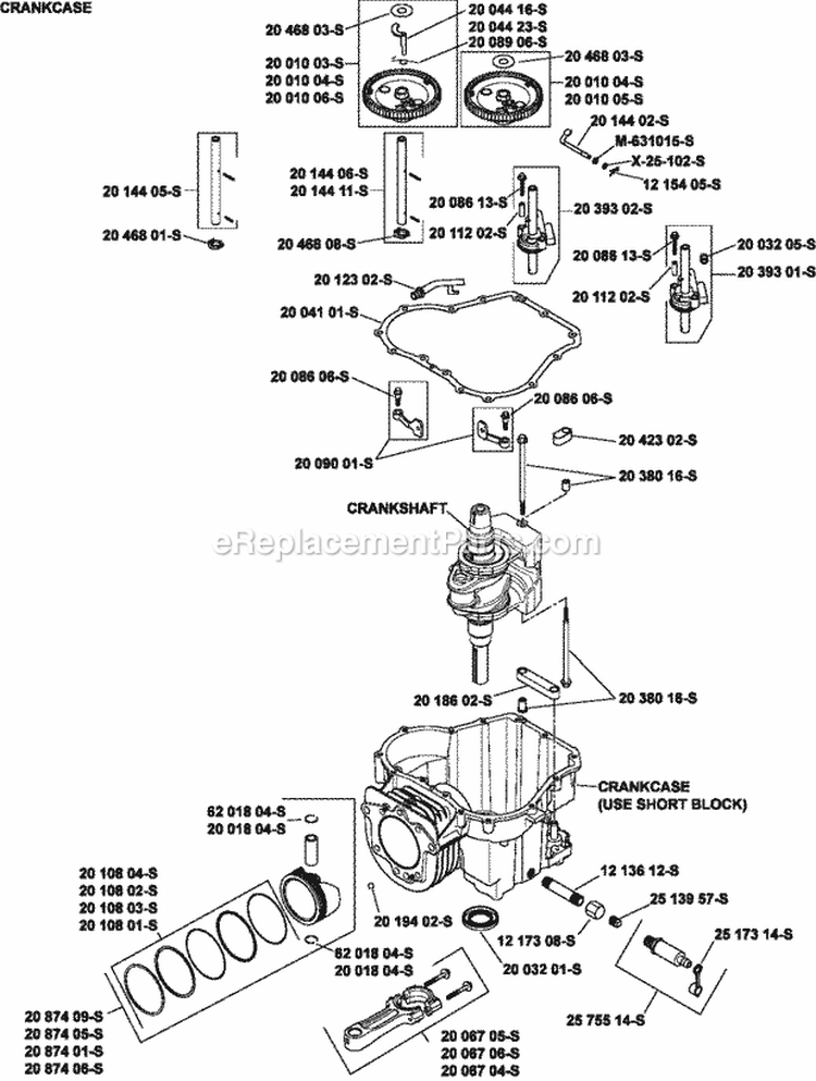 Page D Diagram and Parts List for  Kohler Engine